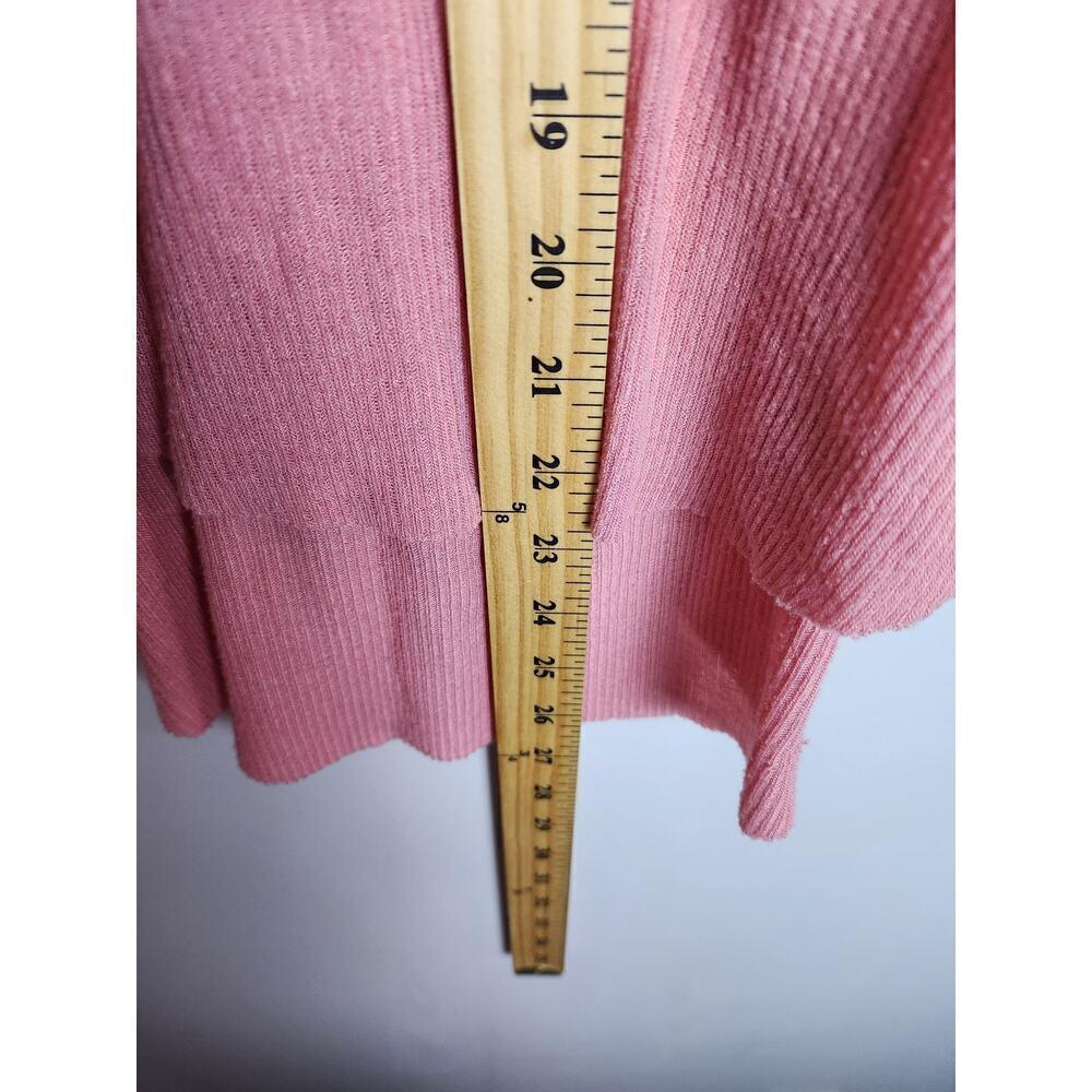 Free People Thermal Waffle knit sz XS pink exposed seams beach boho festival - Picture 7 of 7
